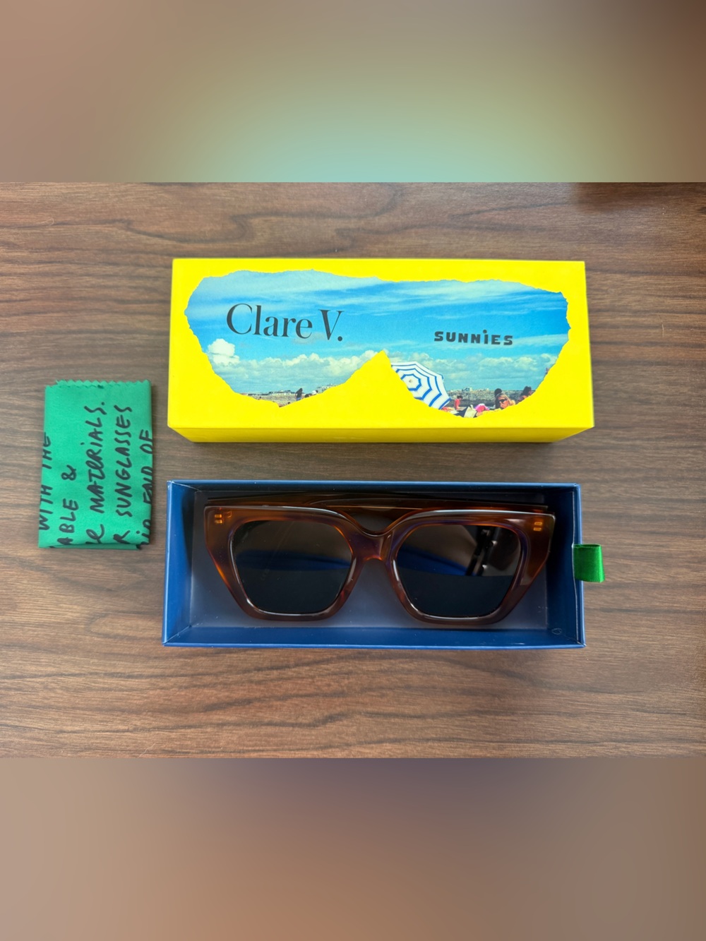 Clare V Sunglasses Heather Tortoise NIB Uni